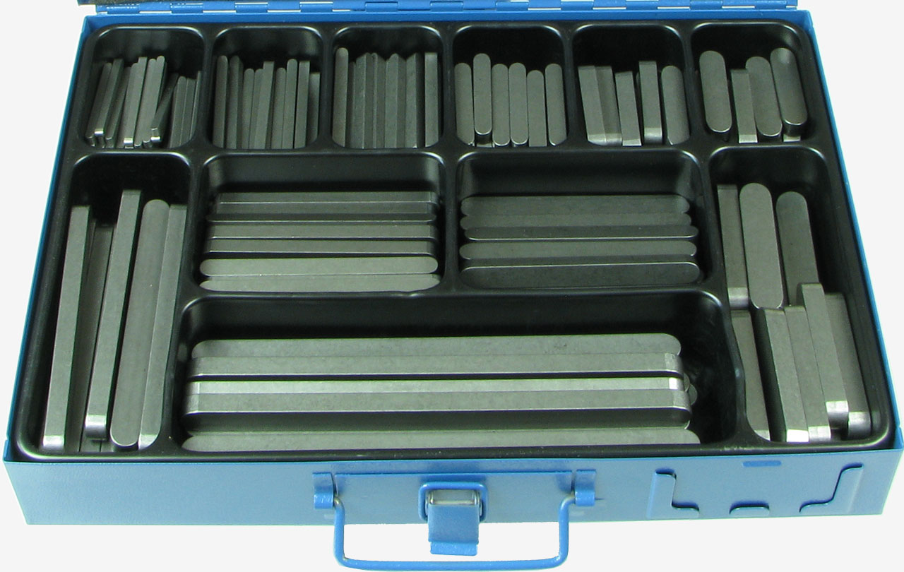 Koffer Sortiment Passfedern DIN 6885 Form A Güte C45 A3-A12 Stahl